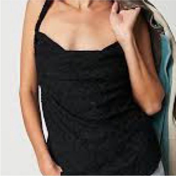 FREE PEOPLE NWT Mykonos Tank in Black Size Large - Picture 5 of 7